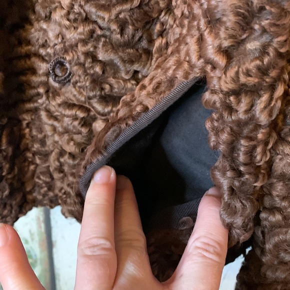 Vintage N.L. Kaplan Brown Persian Lambswool Coat with Mink Collar - Picture 6 of 8